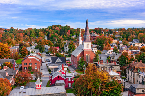 Montpelier,,Vermont,,Usa,Town,Skyline.northern colleges with a small town feel